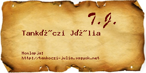 Tankóczi Júlia névjegykártya